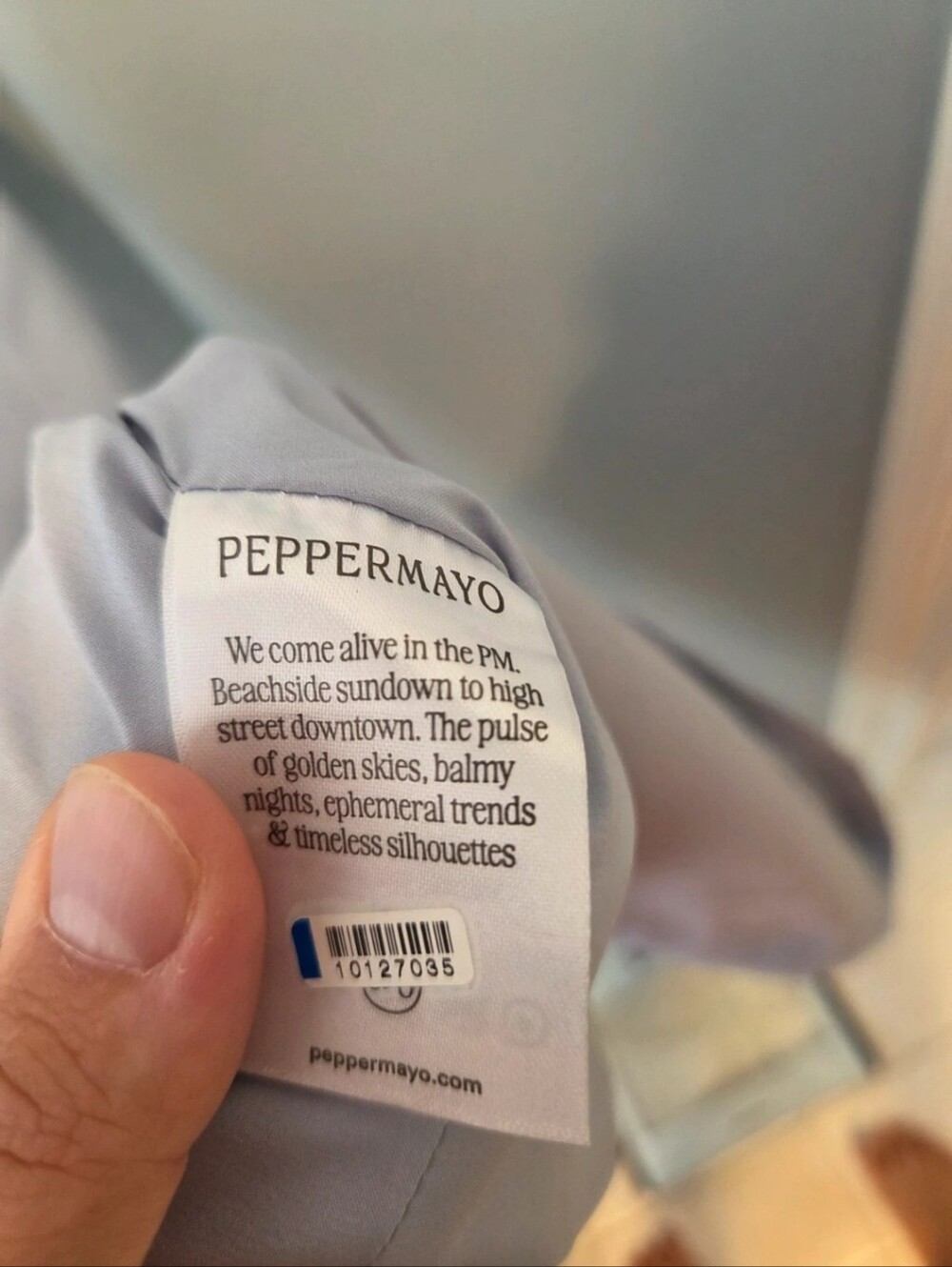 Peppermayo Powder Blue Square Neck Mini Dress - Picture 3 of 7